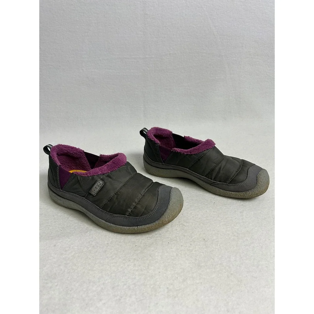Gorpcore Keen Kids Size 3 Grey Purple Howser II Quilted Slipper Shoes 1023920‎